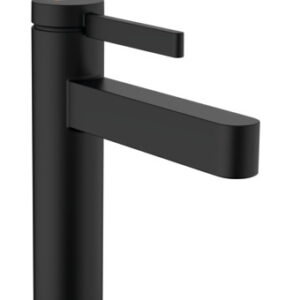 Baterie lavoar Hansgrohe Finoris 110 ventil push-open negru mat