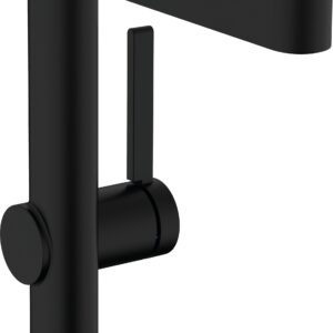 Baterie lavoar Hansgrohe Finoris 230 cu pipa rotativa ventil push-open negru mat