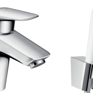 Baterie lavoar Hansgrohe Logis cu dus tip bideu pentru igiena intima fara ventil