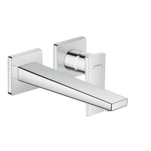 Baterie lavoar Hansgrohe Metropol de perete pipa 225mm fara ventil necesita corp incastrat crom