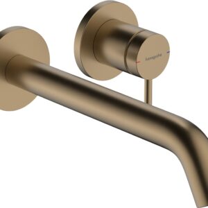Baterie lavoar Hansgrohe Tecturis S cu pipa 225mm montaj incastrat necesita corp ingropat bronz periat