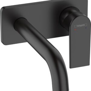 Baterie lavoar Hansgrohe Vernis Shape cu pipa 205mm montaj incastrat necesita corp ingropat negru mat