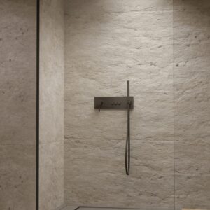 Cabina de dus tip Walk-in Radaway MODO SL II Black 100 cm orientare stanga profil negru mat