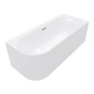 Cada asimetrica freestanding Villeroy & Boch Loop & Friends 170x75cm montare la perete orientare dreapta Alb Alpin