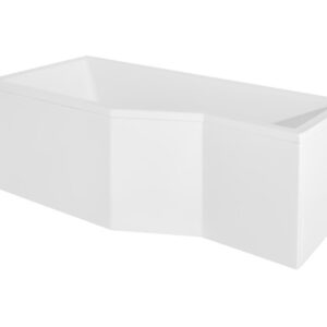 Cada baie asimetrica Besco Integra 150x75cm acril orientare stanga