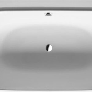 Cada baie asimetrica Duravit Luv 185x95cm compozit orientare stanga cu panou integrat si picioare incluse
