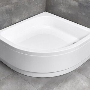 Cadita de dus semirotunda Radaway Samos A 80x80cm cu panou frontal