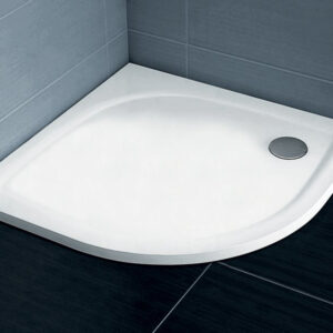 Cadita de dus semirotunda Ravak Elipso Pro Flat 80x80cm alb