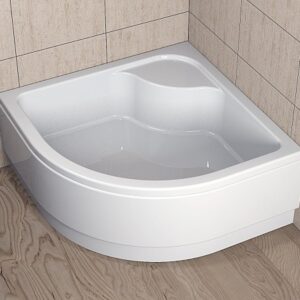 Cadita de dus semirotunda inalta Radaway Indos A 80x80 cm
