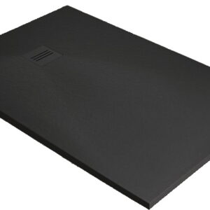 Cadita dus dreptunghiulara slim Radaway Kyntos F 130x80x3cm marmura negru