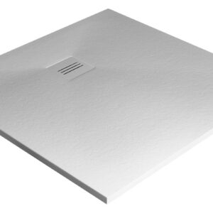 Cadita dus patrata slim Radaway Kyntos C 90x90x3cm marmura alb