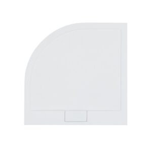 Cadita dus semirotunda Besco Axim Ultraslim 90x90x4.5cm alb
