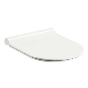 Capac WC Ravak Concept Chrome Uni slim cu inchidere lenta alb