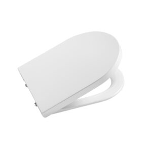 Capac WC Roca Inspira Round Compact cu inchidere lenta si QuickRelease alb