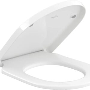 Capac WC Villeroy & Boch Subway 3.0 cu inchidere lenta si QuickRelease 374x438mm alb Alpin