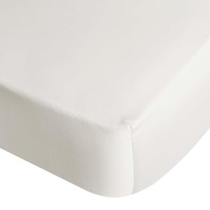 Cearceaf de pat cu elastic Descamps Unis Satin 160x200cm Crem
