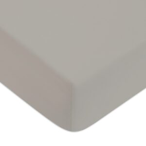 Cearceaf de pat cu elastic Descamps Unis Satin 160x200cm  Natur