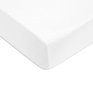 Cearceaf de pat cu elastic Tommy Hilfiger Unis Percale 160x200cm Alb