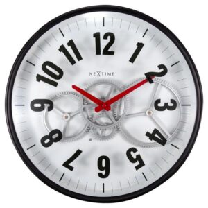 Ceas de perete NeXtime Modern Gear 36cm alb
