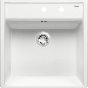 Chiuveta bucatarie Blanco Panor 60 600x630mm doua orificii ceramica alb cristal