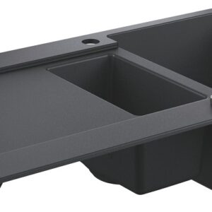 Chiuveta bucatarie Grohe K500 60 -C cu doua cuve inegale 1000x500mm compozit granite black