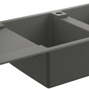 Chiuveta bucatarie Grohe K500 80 -C cu doua cuve 1160x500mm compozit granite gray