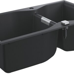 Chiuveta bucatarie Grohe K700 100 -C cu doua cuve 900x500mm compozit granite black