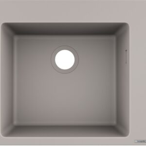 Chiuveta bucatarie Hansgrohe S510-F450 SilicaTec 450 cu 1 cuva 51x56x19cm concrete grey