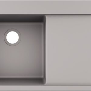 Chiuveta bucatarie Hansgrohe S514-F450 SilicaTec 450 51x105x19cm picurator dreapta concrete grey