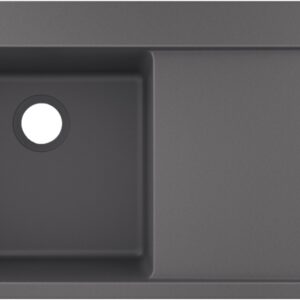 Chiuveta bucatarie Hansgrohe S514-F450 SilicaTec 450 51x105x19cm picurator dreapta stone grey