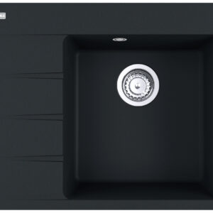 Chiuveta bucatarie fragranite Franke Centro CNG 611/211-62 ST picurator stanga 62x50cm matte black