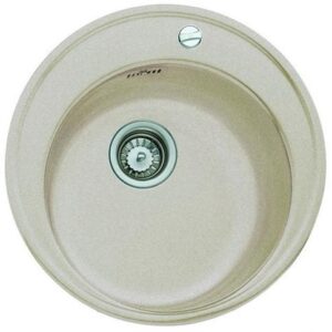 Chiuveta bucatarie tegranit Teka Centroval 45 TG rotunda d 510mm Topasbeige