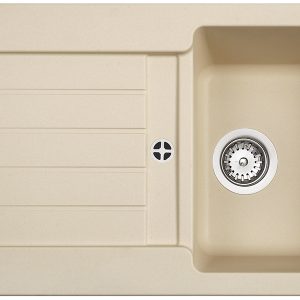 Chiuveta bucatarie tegranit Teka Kea 45B TG 1B 1D 860x435mm Topasbeige