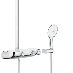 Coloana de dus Grohe RainShower System SmartControl Mono 360 cu baterie termostatata moon white