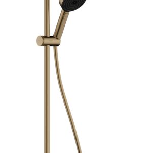 Coloana de dus Hansgrohe Pulsify S 260 1jet EcoSmart cu baterie termostatata ShowerTablet Select 400 bronz periat