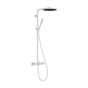 Coloana de dus Hansgrohe Pulsify S Puro 260 1jet EcoSmart cu baterie temostatata Ecostat Fine alb mat