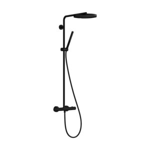 Coloana de dus Hansgrohe Pulsify S Puro 260 1jet EcoSmart cu baterie temostatata Ecostat Fine negru mat