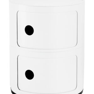 Comoda modulara Kartell Componibili 2 design Anna Castelli Ferrieri alb mat
