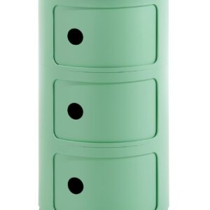 Comoda modulara Kartell Componibili Bio 3 design Anna Castelli Ferrieri verde