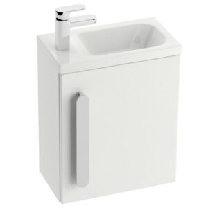 Corp dulap baza pentru lavoar asimetric Ravak Concept Chrome SD 400 40x22x50cm alb