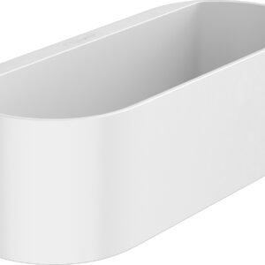 Cos adanc Hansgrohe WallStoris cu fixare pe bara suport alb mat