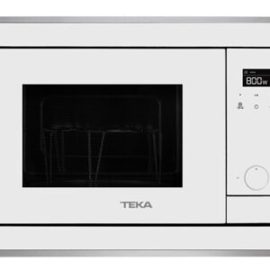 Cuptor cu microunde incorporabil Teka ML 820 BIS 18 litri 700W interior inox grill 1000W Inox antipata/cristal alb