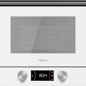 Cuptor cu microunde incorporabil Teka ML 8220 BIS L WH stanga 850W  9 retete presetate  baza ceramica  grill rabatabil 1200W  Cristal White/ Infinity Glass