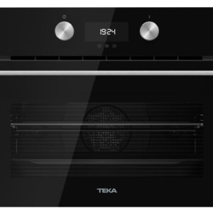 Cuptor electric incorporabil Teka HLC 8440 C BK combi-microunde  compact 41 litri  multifunctional 11 functii  HydroClean  Cristal Black/Infinity Glass