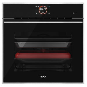 Cuptor electric incorporabil Teka iOVEN P cu piroliza SurroundTemp - 18 functii 70 litri DualClean maxi grill detasabil Clasa A+ inox antipata - cristal negru