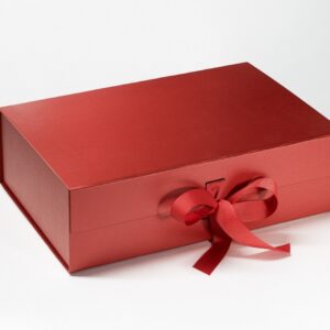 Cutie cadou Folda A4 Deep  inchidere magnetica si fundita  Pearl Red