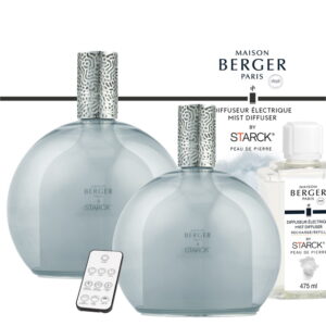 Difuzor ultrasonic parfum Berger Starck Gris cu parfum Peau de Pierre