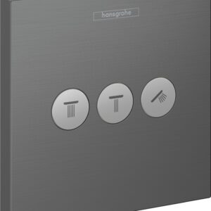 Divertor Hansgrohe Shower Select pentru 3 consumatori necesita corp ingropat negru periat