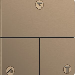 Divertor Hansgrohe ShowerSelect Comfort Q cu 3 functii cu montaj incastrat necesita corp ingropat bronz periat