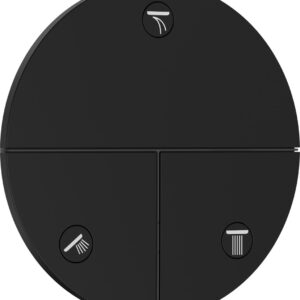 Divertor Hansgrohe ShowerSelect Comfort S cu 3 functii cu montaj incastrat necesita corp ingropat negru mat